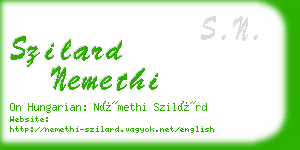 szilard nemethi business card